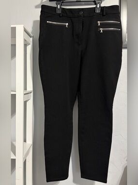 Black Women’s Slim Zip-Pocket Pants
